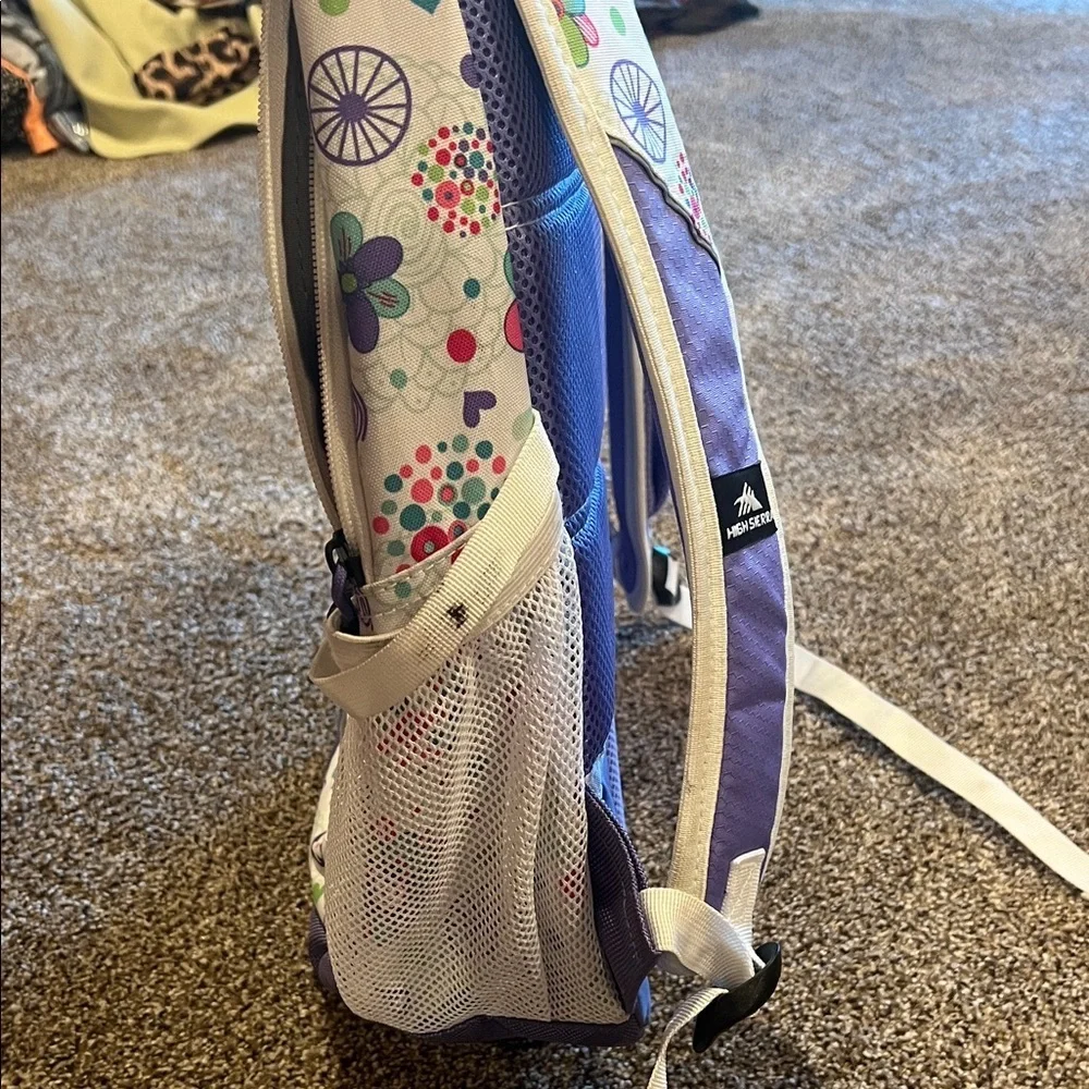 High Sierra Kids Backpack - Purple and Cream Floral - Picture 6 of 8